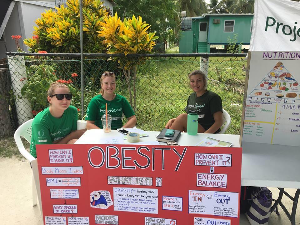 Interns spreading awareness on obesity and nutrition whilst on their Public Health internship in Belize with Projects Abroad. Projects Abroad interns assist in spreading awareness of obesity and nutrition during their Public Health internship in Belize.
